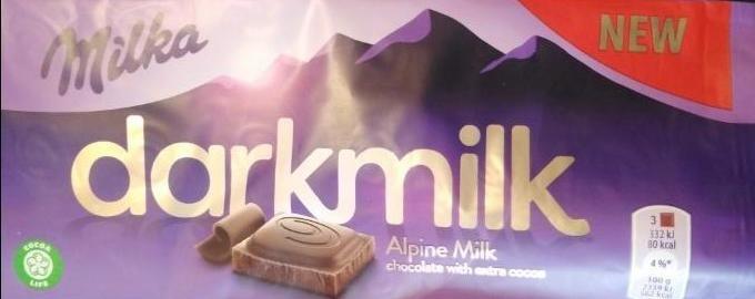 Zdjęcia - Milka Darkmilk Czekolada mleczna 85 g