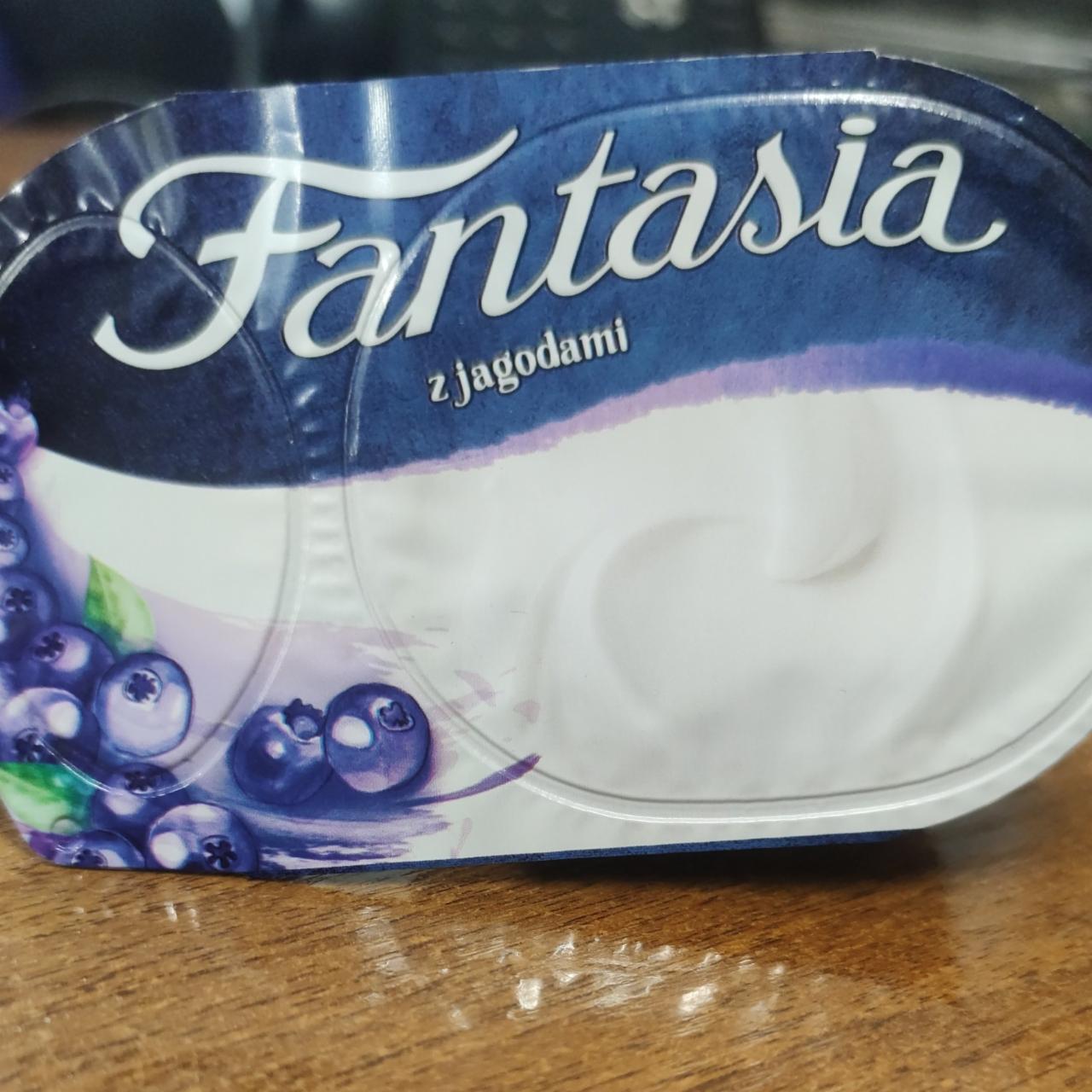 Zdjęcia - Fantasia Jogurt kremowy z jagodami 118 g
