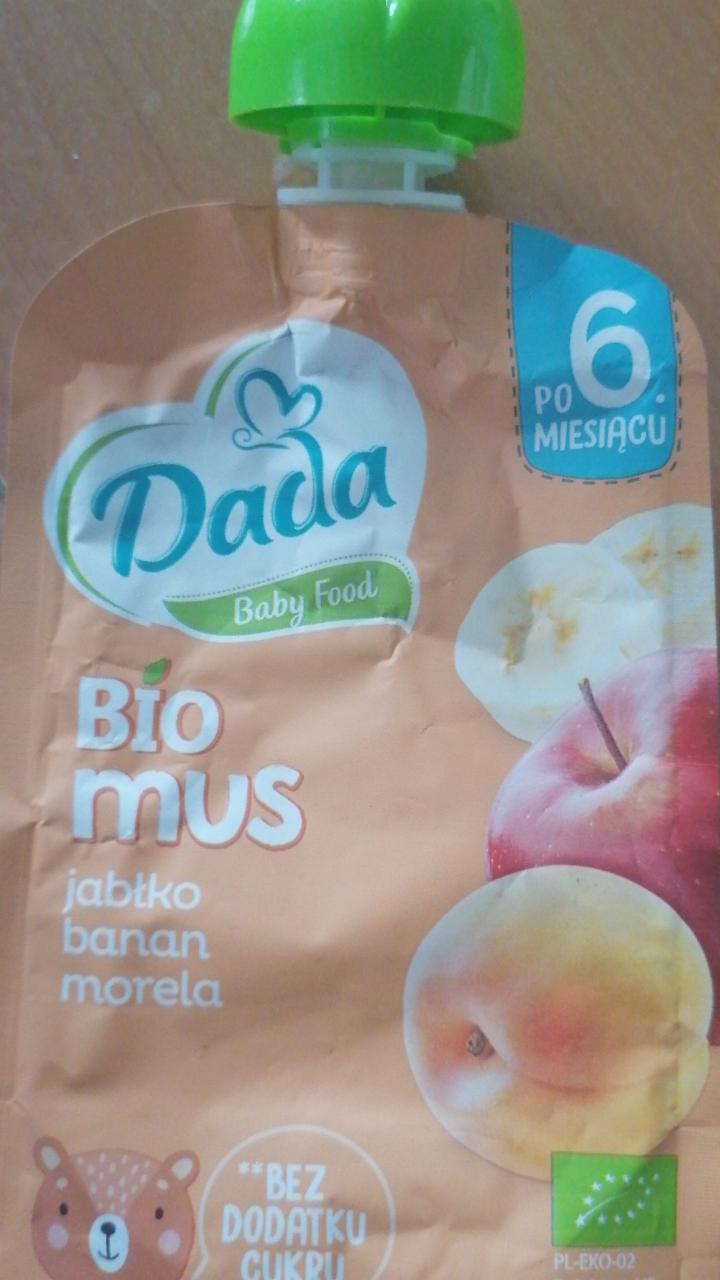 Zdjęcia - Bio mus jabłko, banan, morela Dada