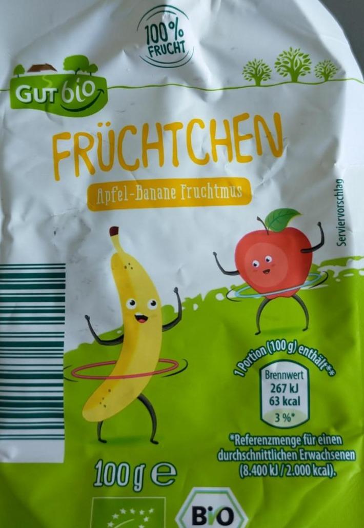 Zdjęcia - Gut bio Fruchtchen Apfel Banane Fruchtmus