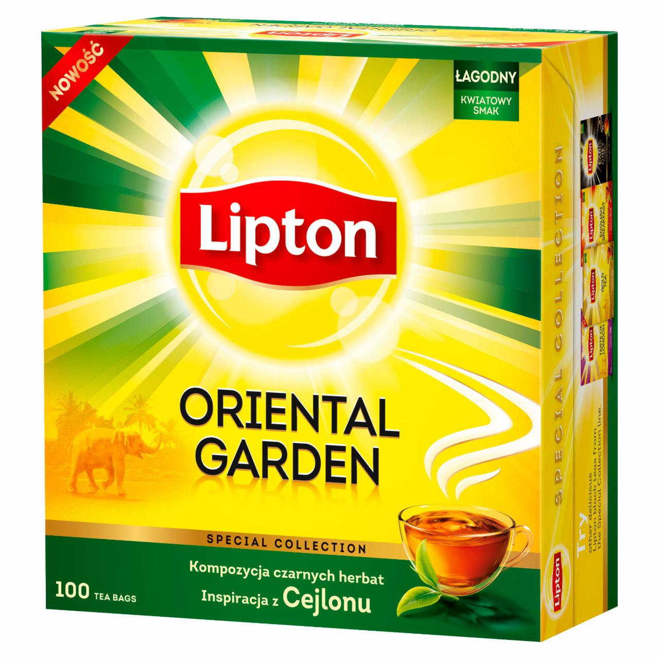 Zdjęcia - Lipton Oriental Garden Herbata czarna 180 g (100 torebek)