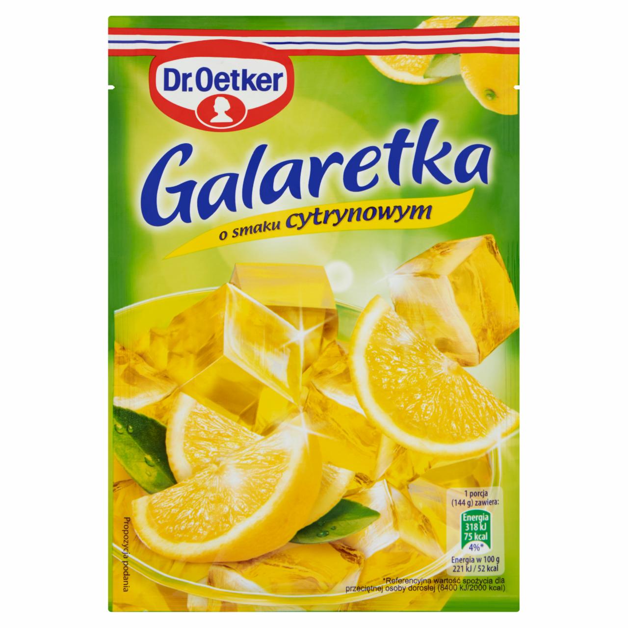 Zdjęcia - Dr. Oetker Galaretka o smaku cytrynowym 77 g