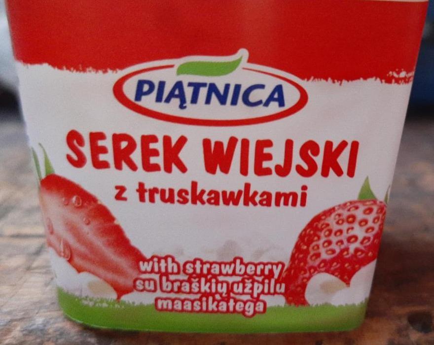 Zdjęcia - Serek wiejski z truskawkami Piątnica