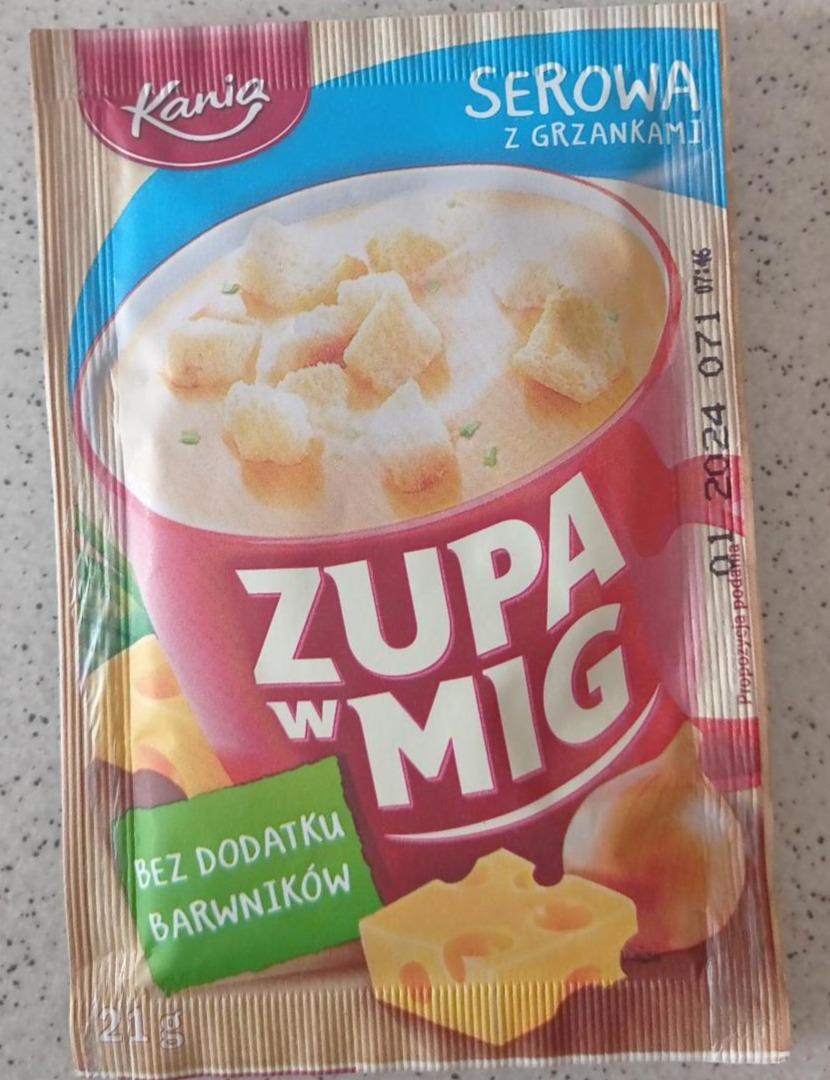 Zdjęcia - Zupa instant serowa z grzankami Zupa w mig Kania