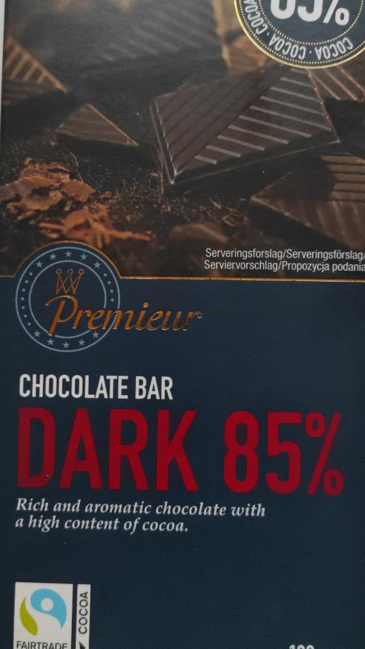 Zdjęcia - Chocolate Bar Dark 85% Premieur