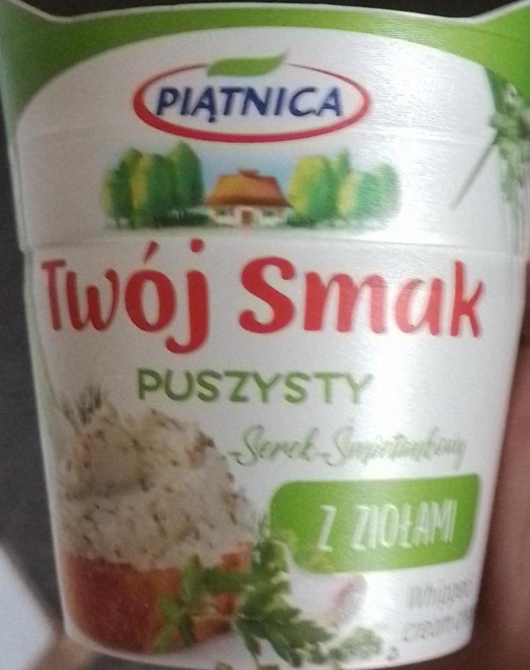 Zdjęcia - Twój Smak Serek śmietankowy Puszysty z ziołami Piątnica