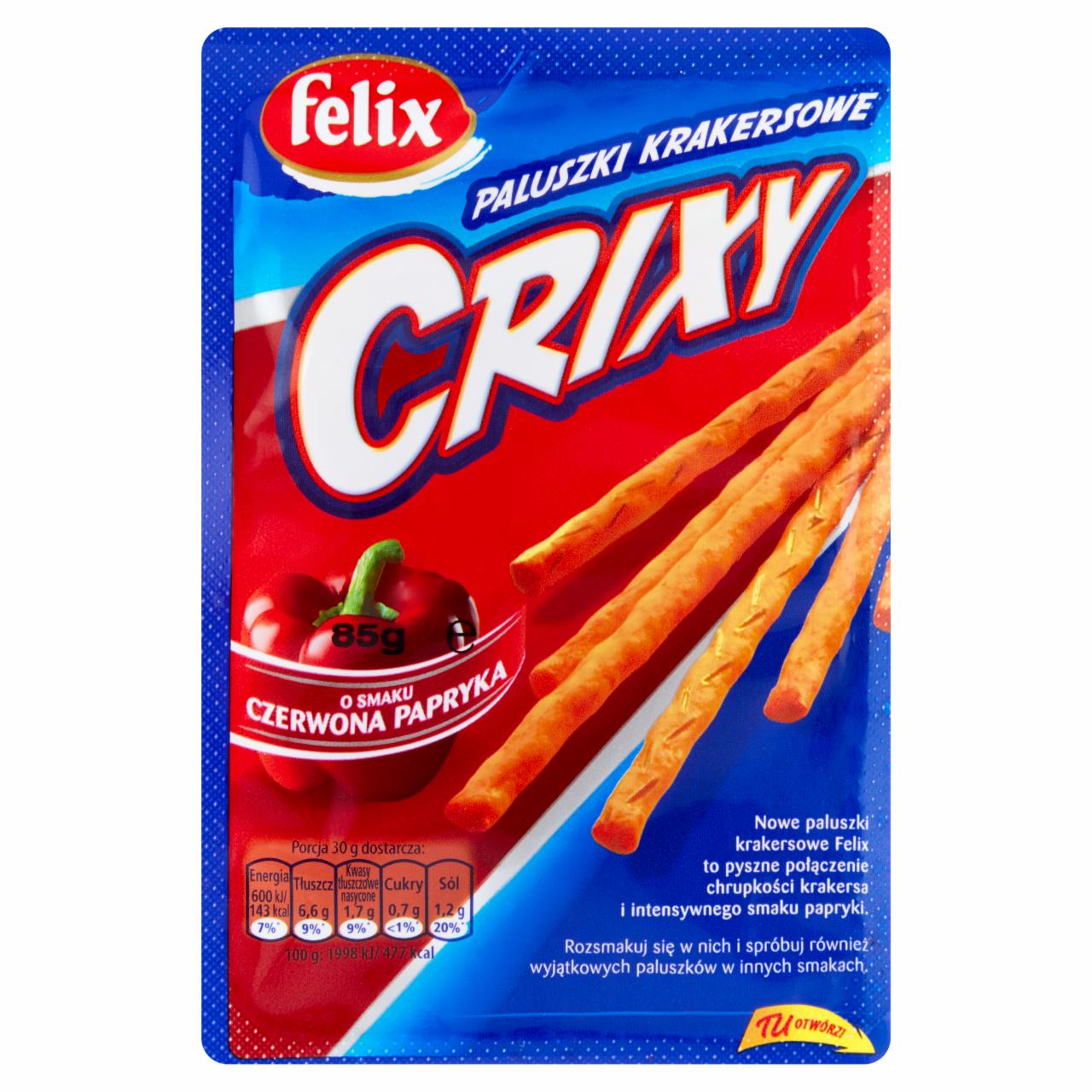 Zdjęcia - Felix Crixy Paluszki krakersowe o smaku czerwona papryka 85 g