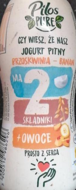 Zdjęcia - Jogurt Brzoskwinia Banan Pilos Pure