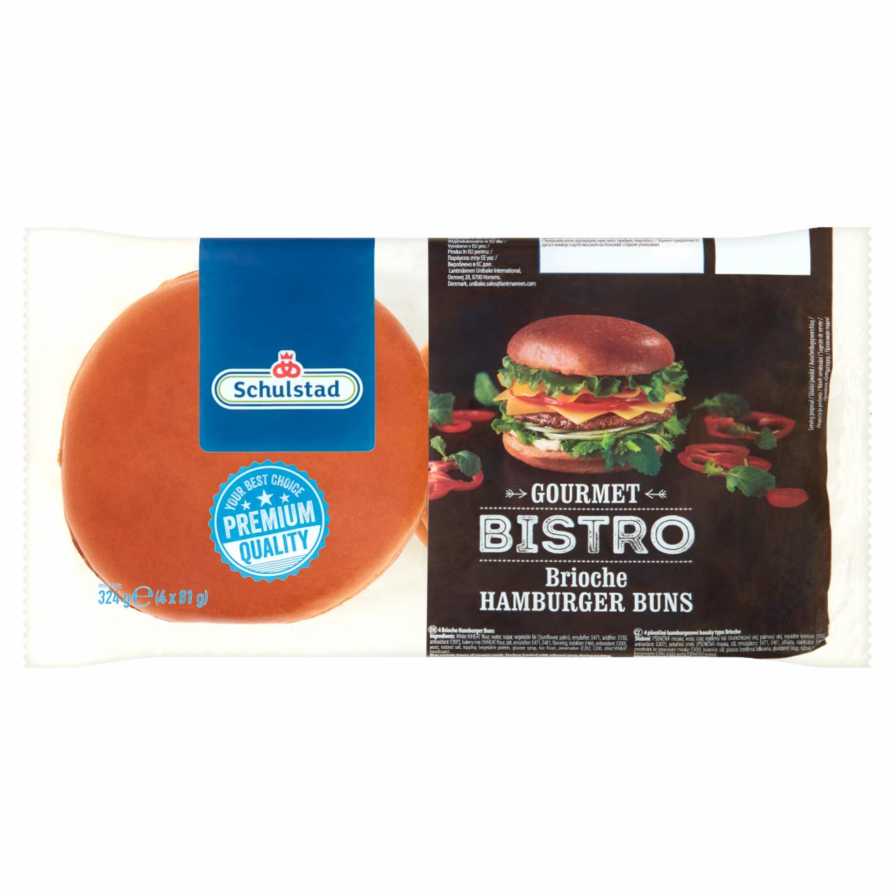 Zdjęcia - Schulstad Gourmet Bistro Bułki pszenne typu Brioche do hamburgera 324 g (4 x 81 g)