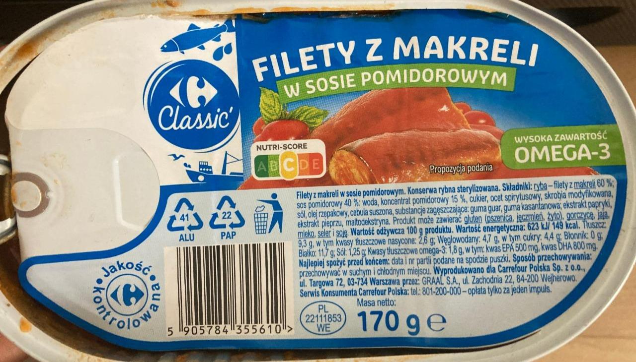 Zdjęcia - Filet z Makreli w pomidorach Carrefour