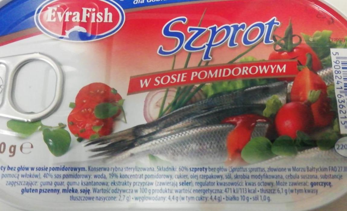 Zdjęcia - Szprot w sosie pomidorowym Evra Fish