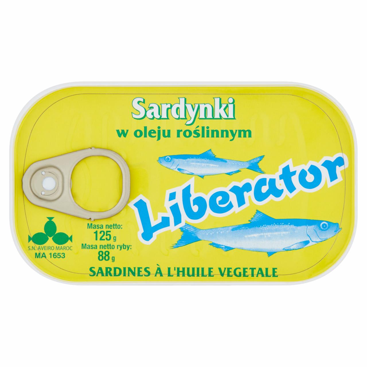 Zdjęcia - Liberator Sardynki w oleju roślinnym 125 g