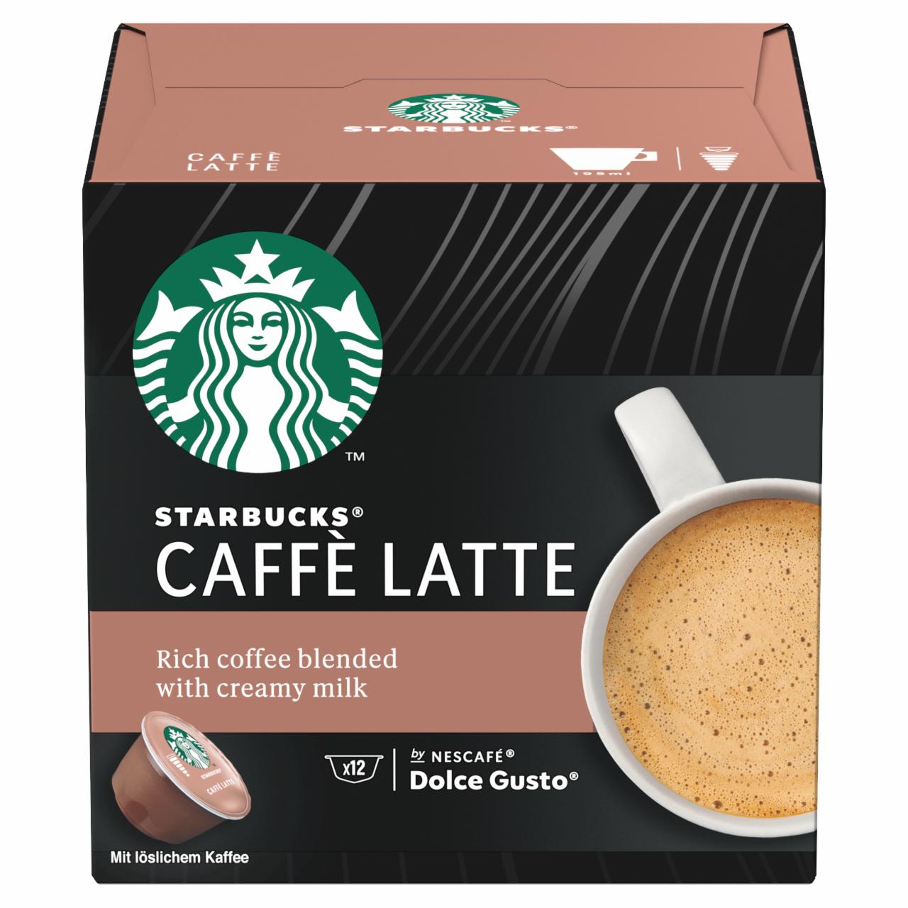 Zdjęcia - Nescafé Dolce Gusto Starbucks Caffè Latte Kawa w kapsułkach 121,2 g (12 x 10,1 g)