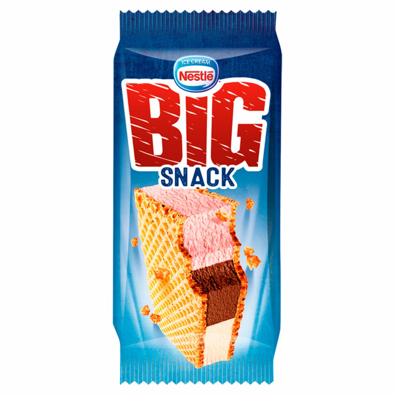 Zdjęcia - Nestlé Big Snack Lody o smaku śmietankowym truskawkowym i czekoladowym w waflach 180 ml