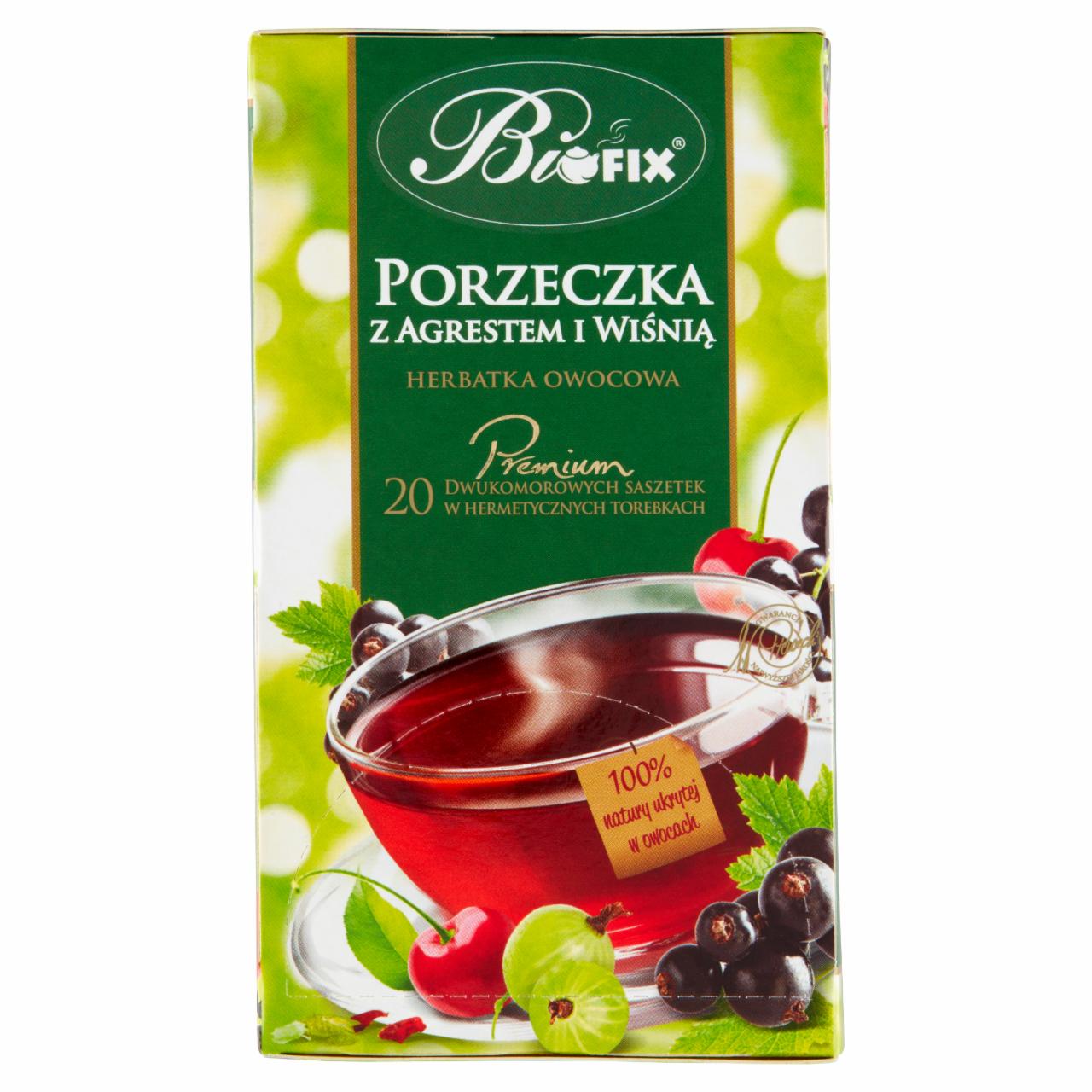 Zdjęcia - Bifix Premium Herbatka owocowa porzeczka z agrestem i wiśnią 40 g (20 x 2 g)