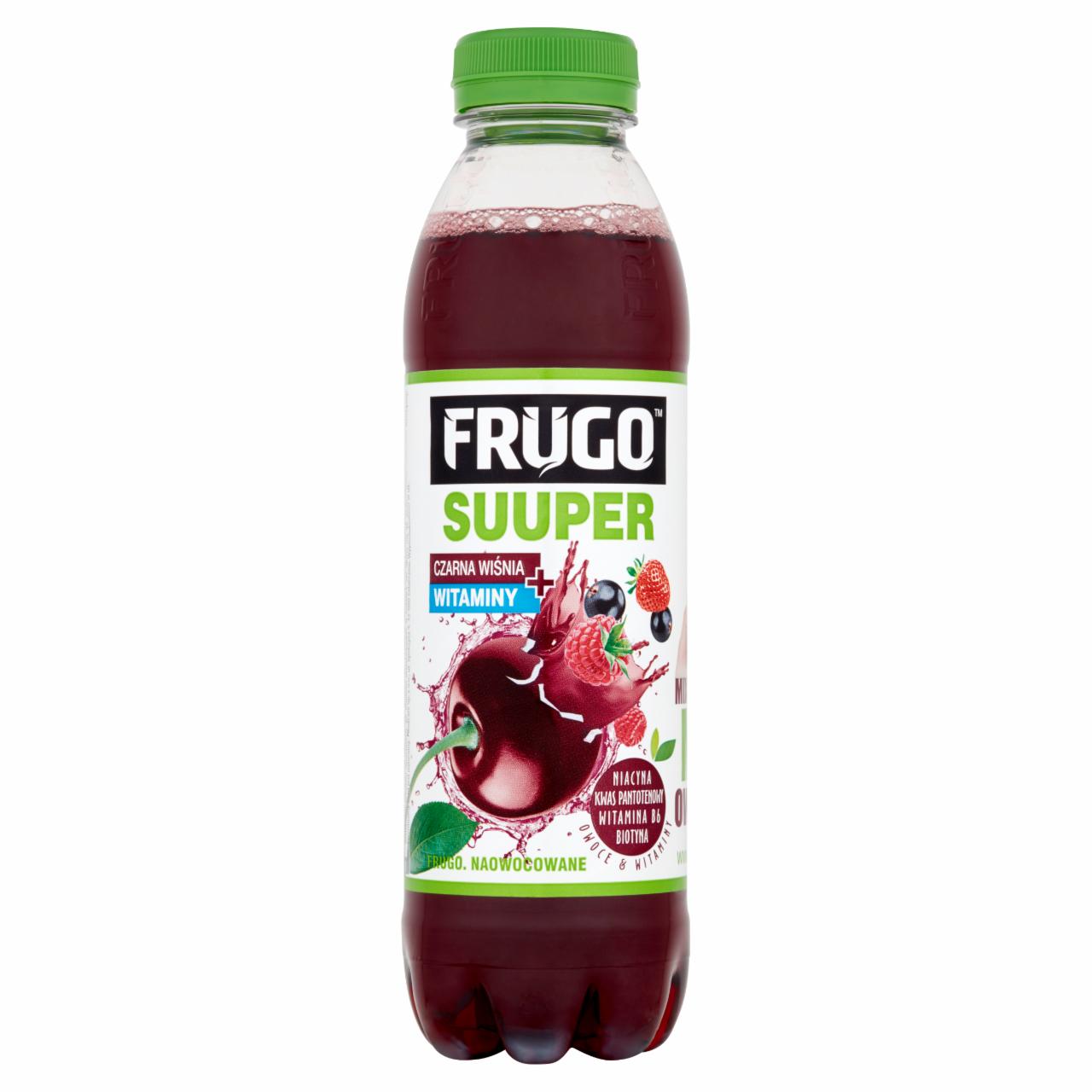 Zdjęcia - Frugo Suuper Czarna wiśnia + witaminy Napój niegazowany 500 ml