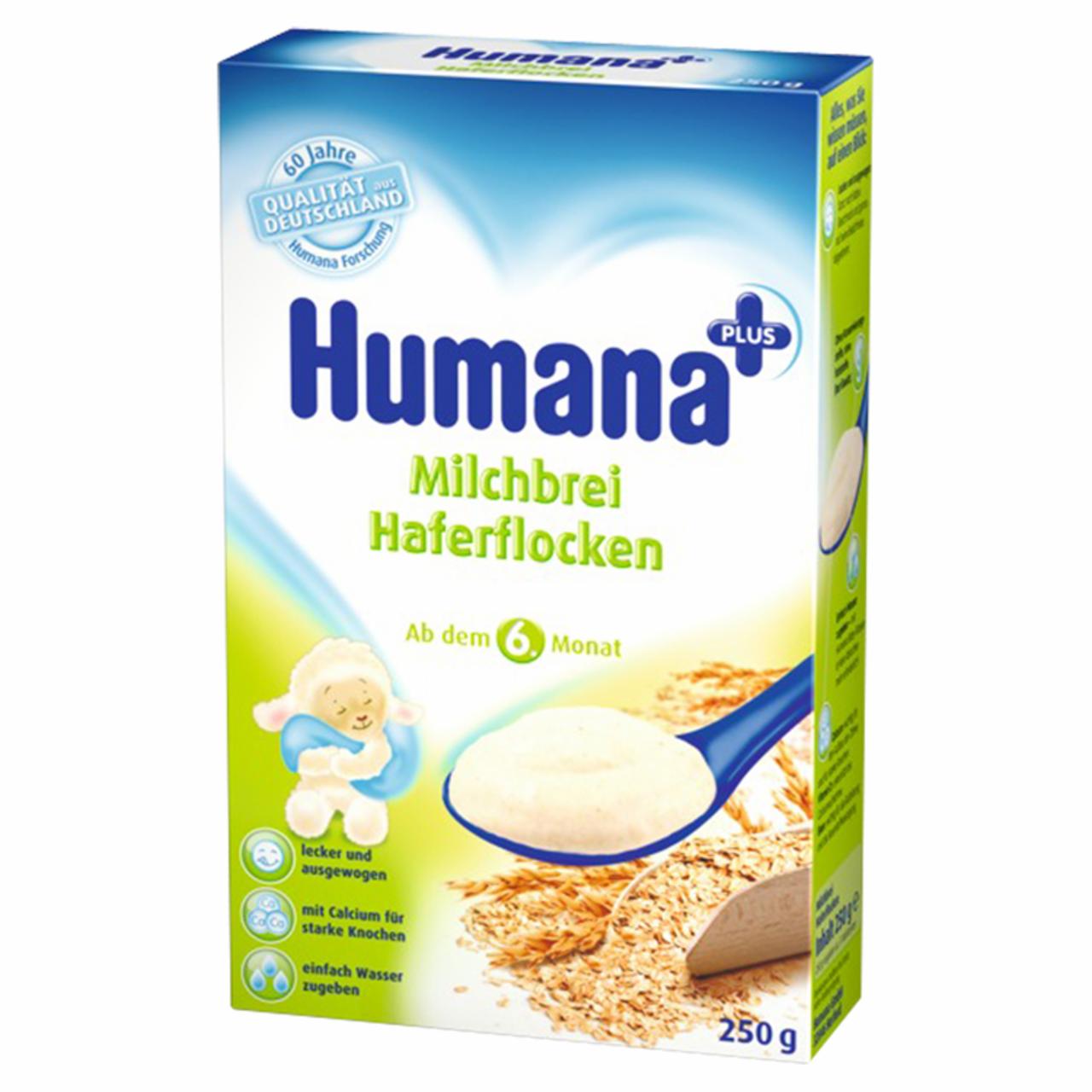 Zdjęcia - Humana Kaszka mleczna z płatkami owsianymi od 6. miesiąca 250 g