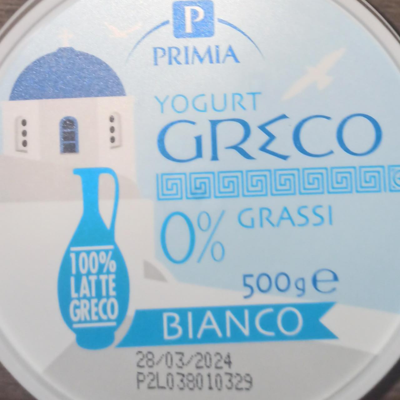 Zdjęcia - Yogurt Greco 0% Grassi Bianco Primia
