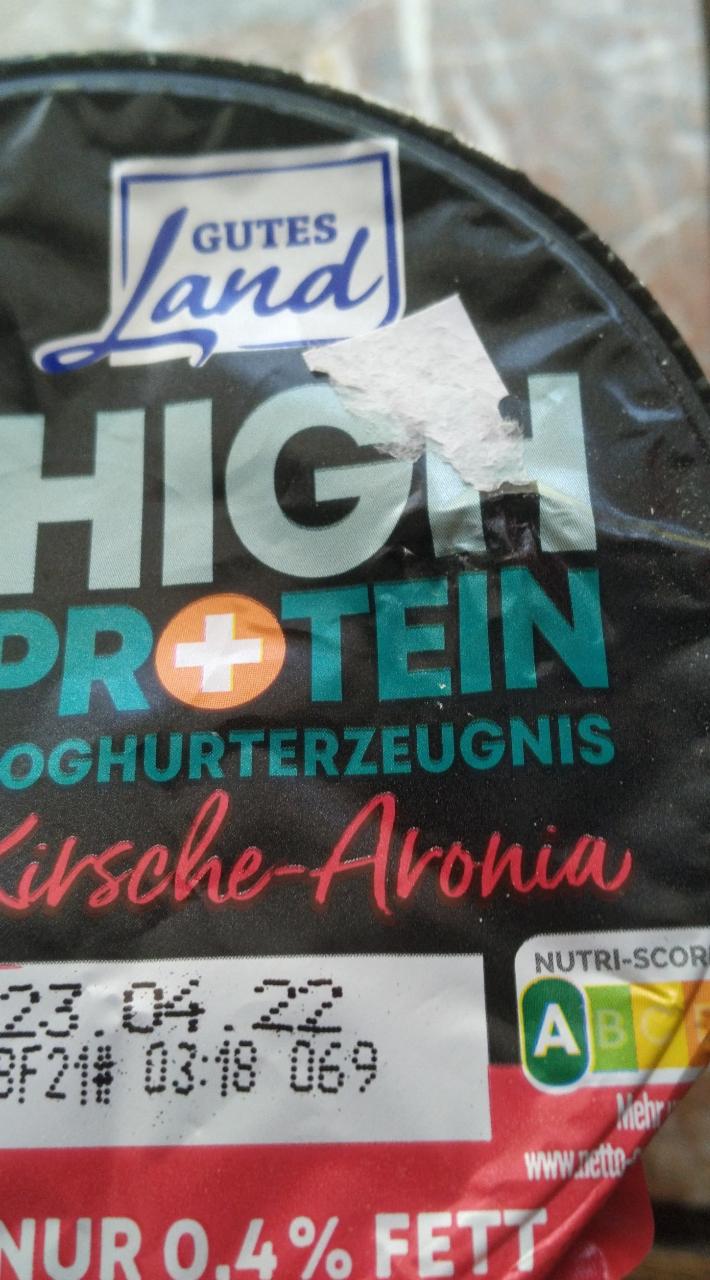 Zdjęcia - High Protein Joghurterzeugnis Kirsche-Aronia Gutes Land