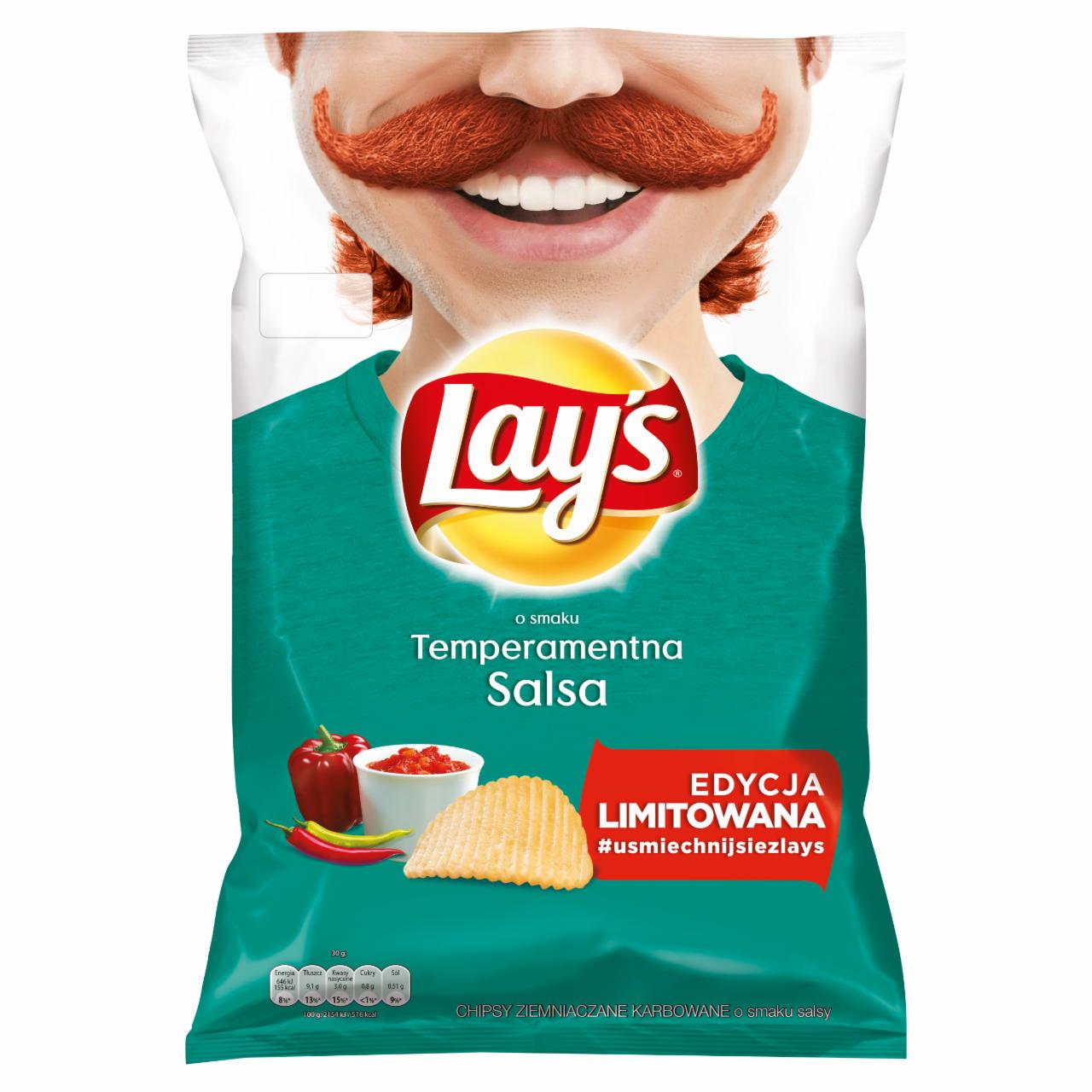 Zdjęcia - Lay's o smaku Temperamentna Salsa Chipsy ziemniaczane 140 g