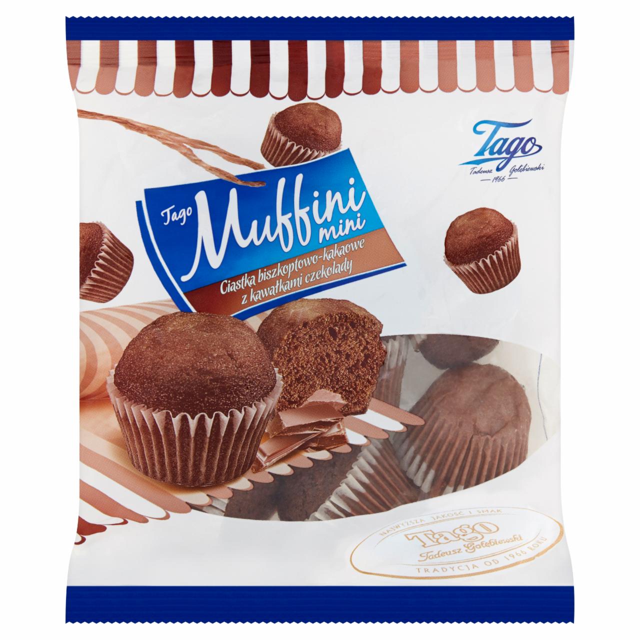 Zdjęcia - Tago Muffini Mini Ciastka biszkoptowo-kakaowe z kawałkami czekolady 176 g