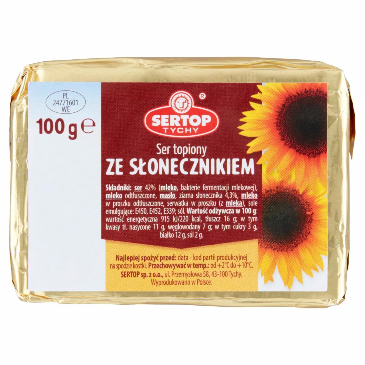 Zdjęcia - Sertop Tychy Ser topiony ze słonecznikiem 100 g