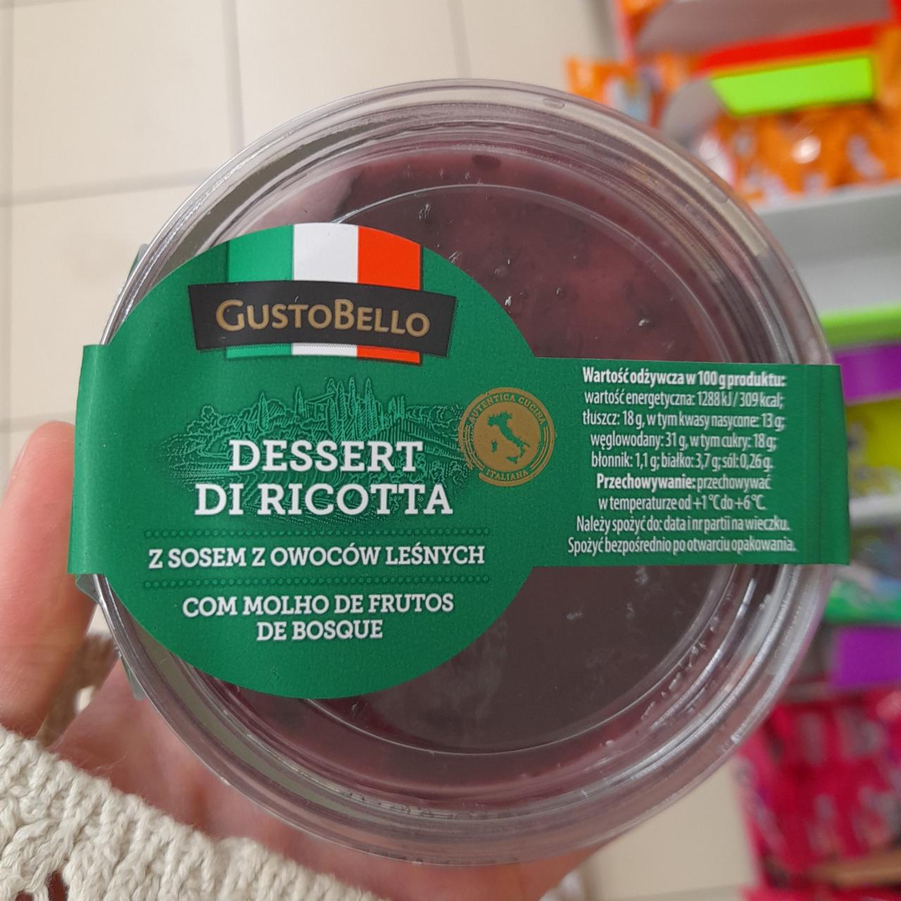 Zdjęcia - Dessert Di Ricotta z sosem z owoców leśnych GustoBello