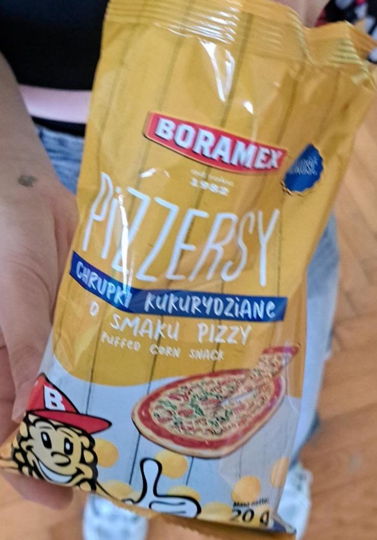Zdjęcia - Chrupki kukurydziane o smaku pizzy Pizzersy Boramex