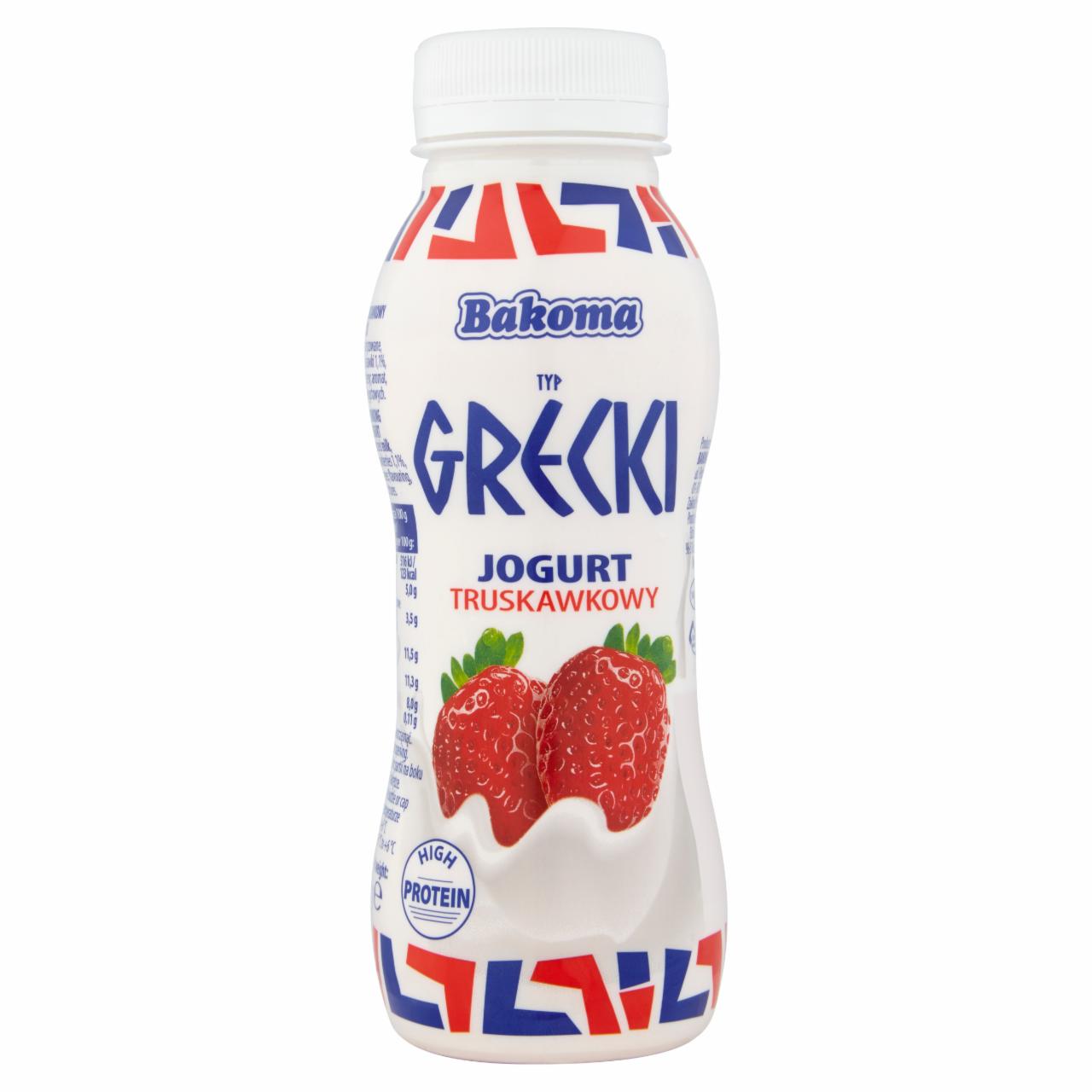 Zdjęcia - Bakoma Jogurt typ grecki truskawkowy 230 g