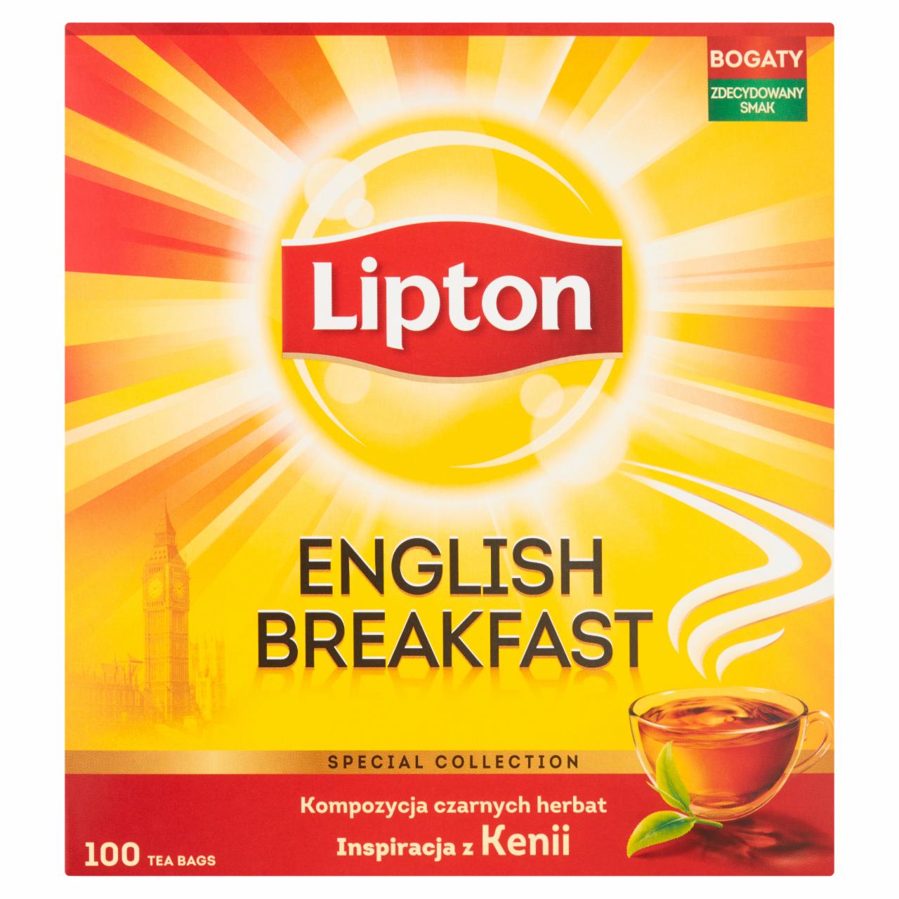 Zdjęcia - Lipton English Breakfast Herbata czarna 200 g (100 torebek)