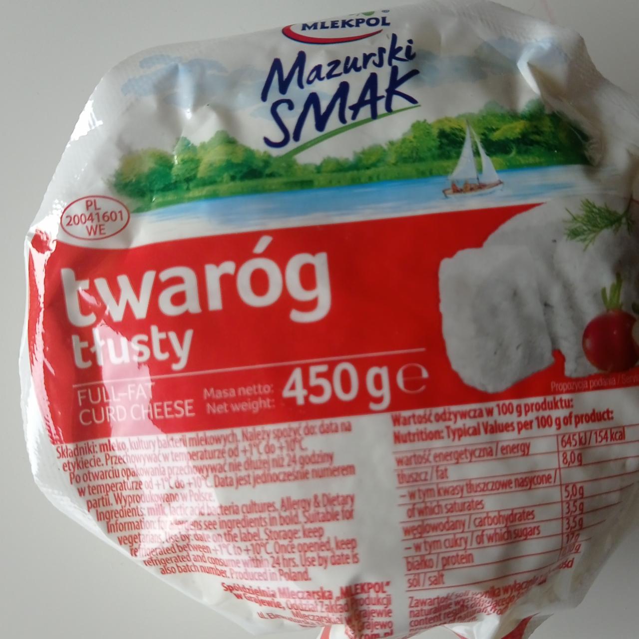 Zdjęcia - Mlekpol Mazurski Smak Twaróg tłusty 250 g