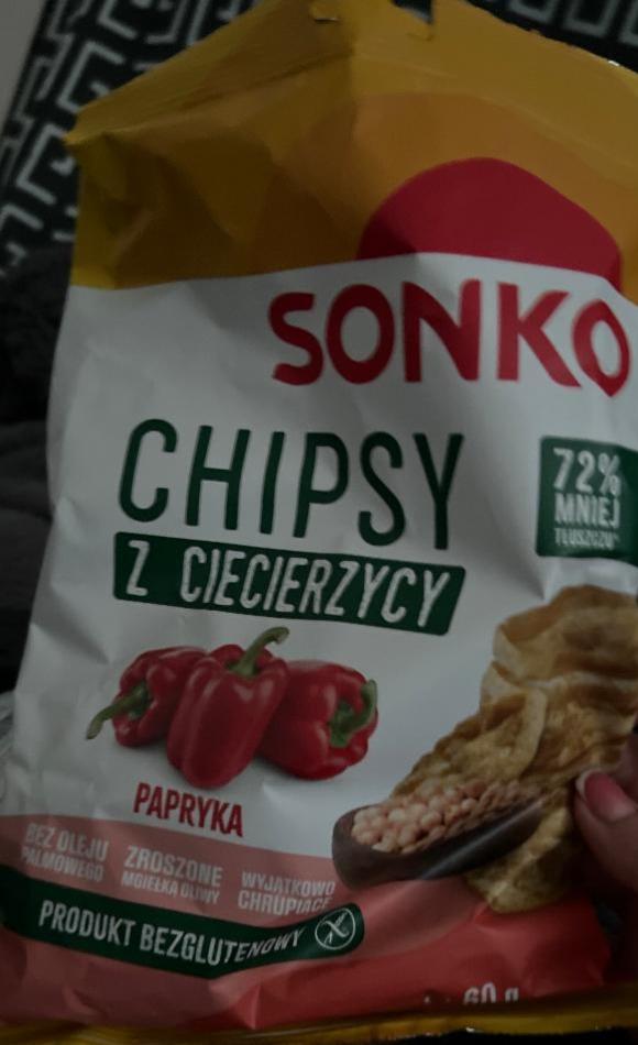Zdjęcia - Chipsy z ciecierzycy papryka Sonko