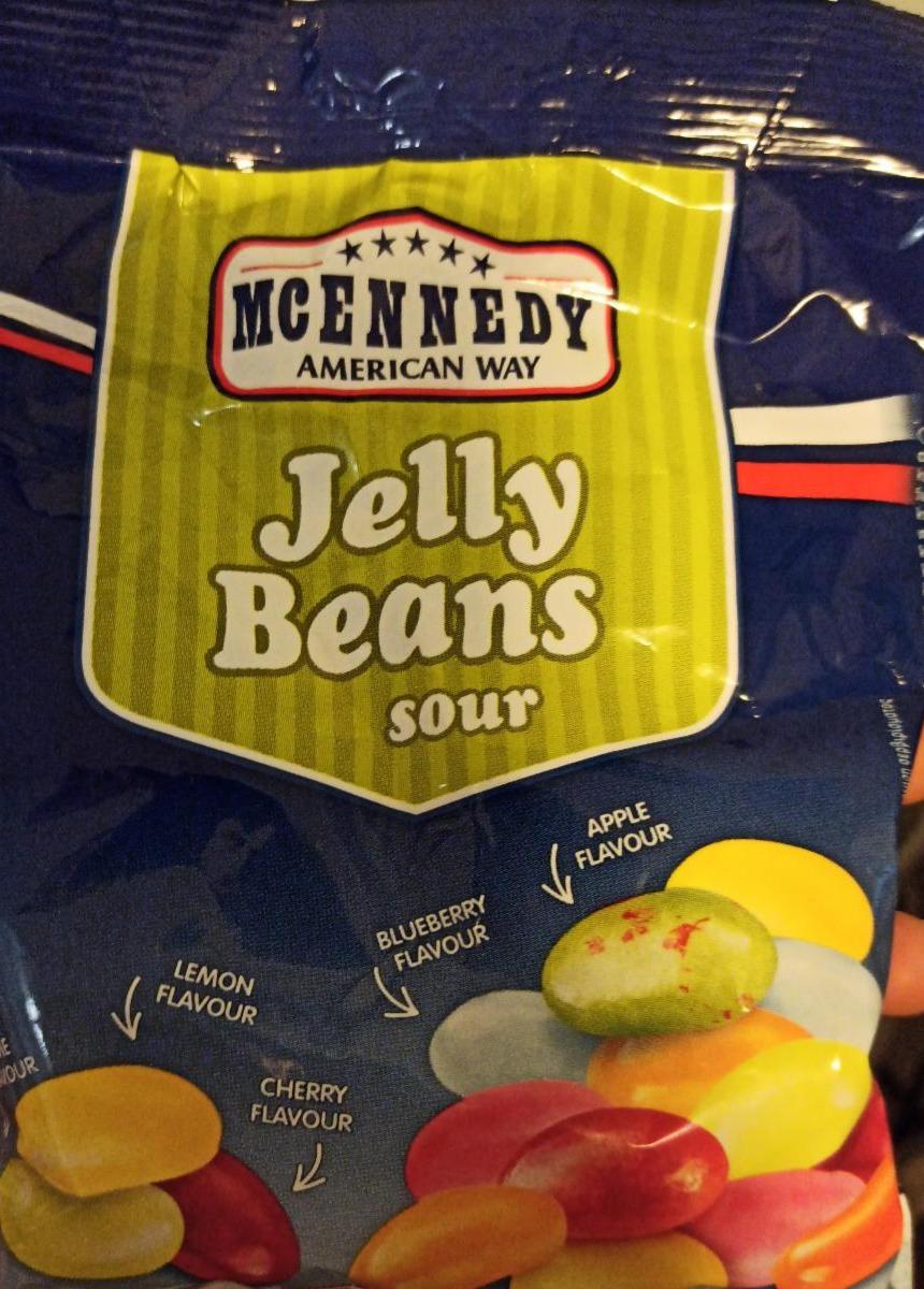 jelly beans Sour mcennedy - kalorie, kJ i wartości odżywcze