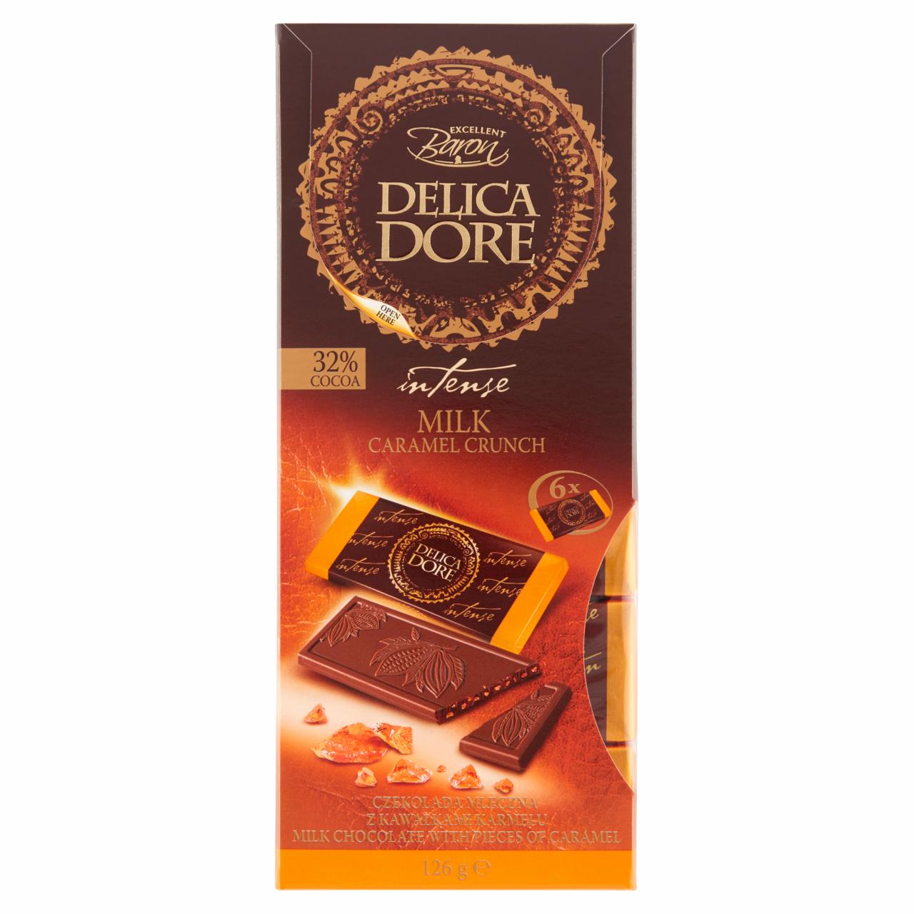 Zdjęcia - Excellent Baron Delicadore Intense Czekolada mleczna z kawałkami karmelu 126 g (6 x 21 g)