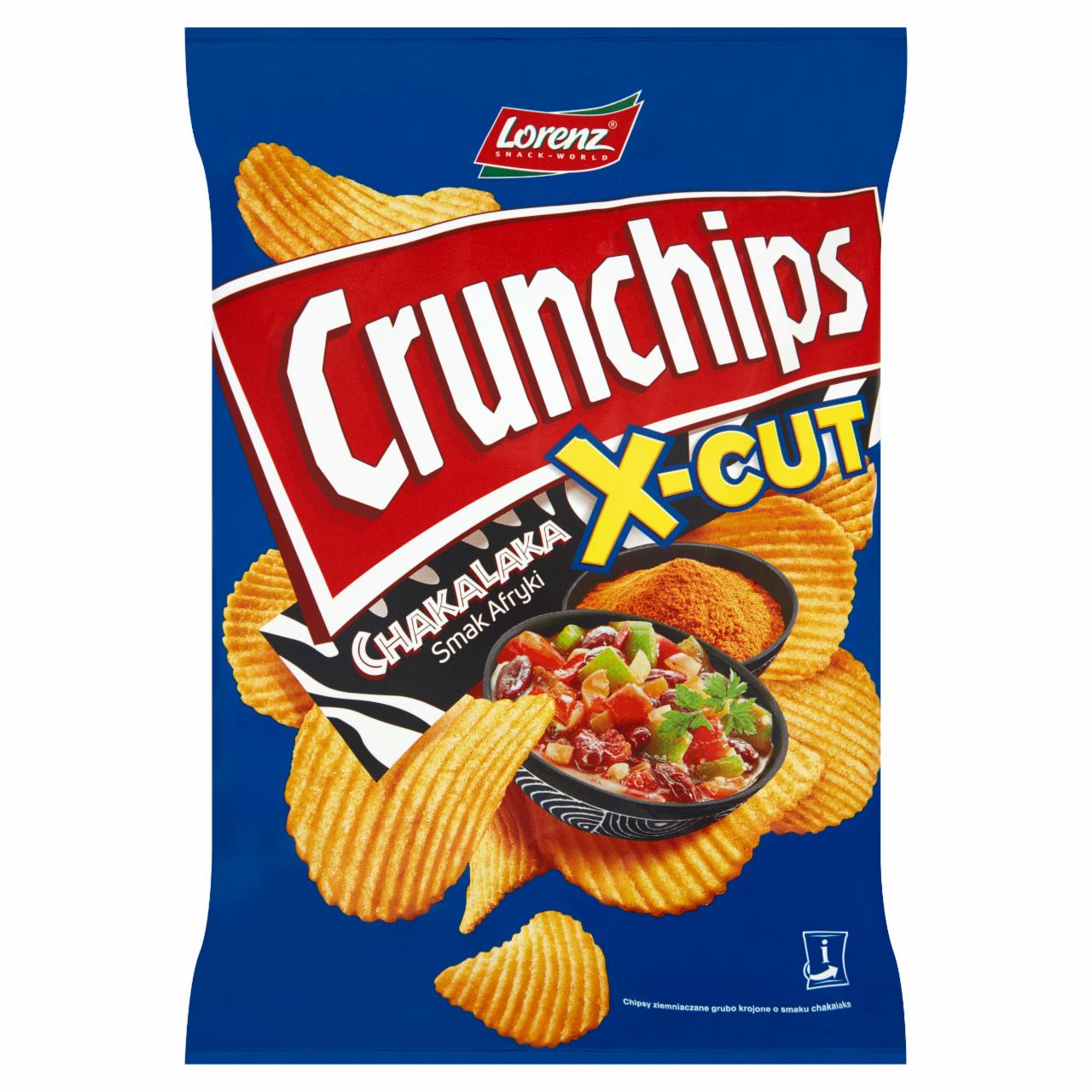 Zdjęcia - Crunchips X-Cut Chipsy ziemniaczane o smaku chakalaka 140 g
