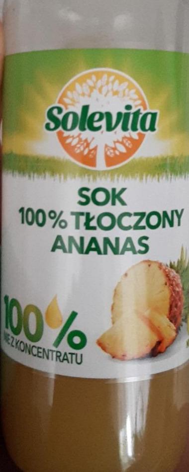 Zdjęcia - sok 100% tłoczony ananas solevita