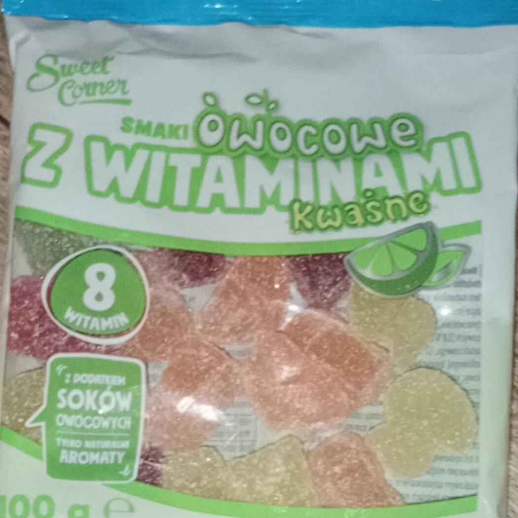 Zdjęcia - Kwaśne żelki owocowe z witaminami bez cukru Sweet Corner Lidl