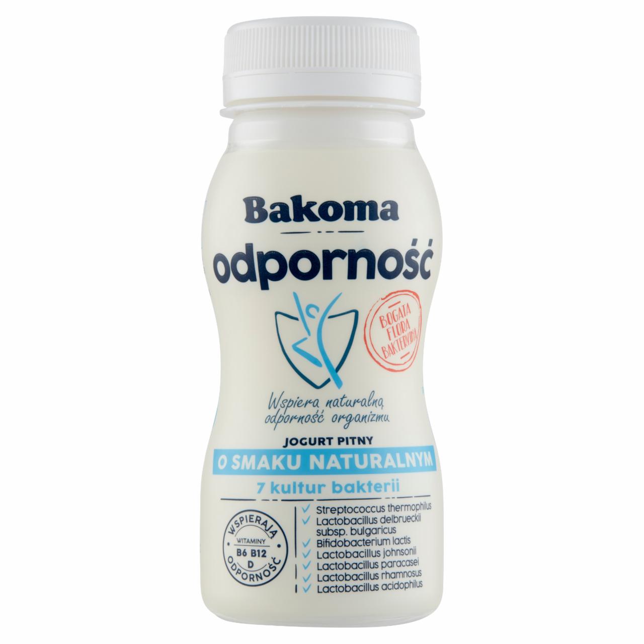 Zdjęcia - Bakoma Odporność Jogurt pitny o smaku naturalnym 125 g
