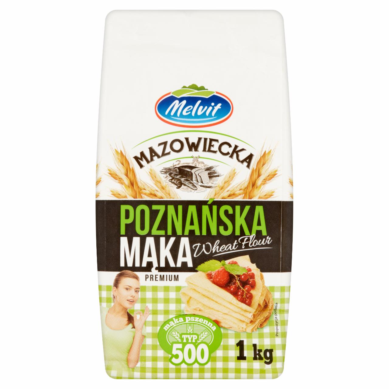 Zdjęcia - Melvit Mazowiecka Mąka poznańska pszenna typ 500 1 kg