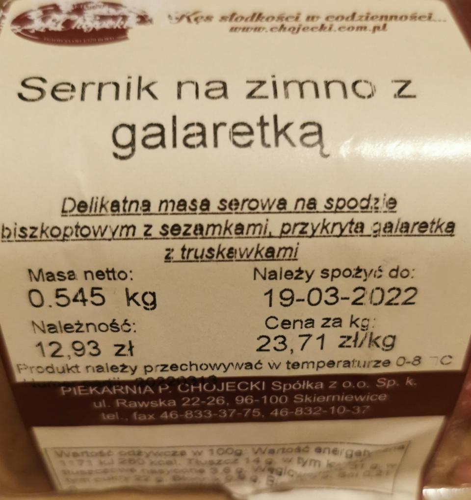 Zdjęcia - Sernik na zimno z galaretką