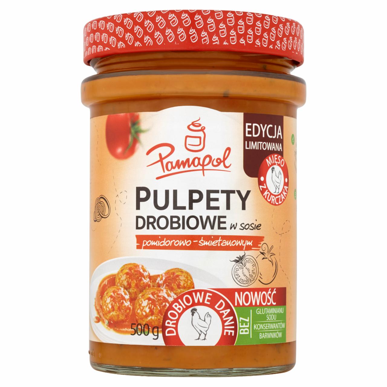 Zdjęcia - Pamapol Pulpety drobiowe w sosie pomidorowo-śmietanowym 500 g