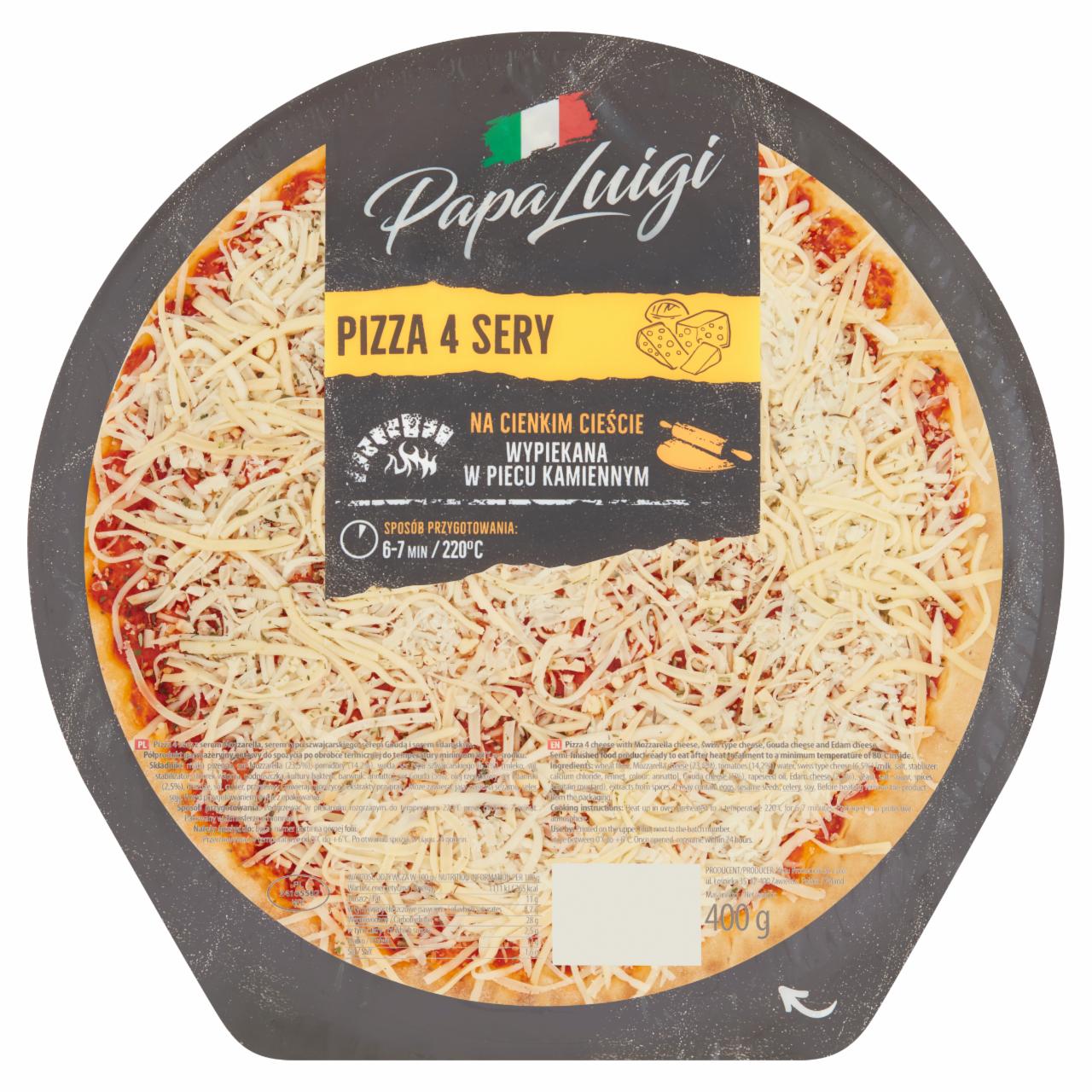 Zdjęcia - Papa Luigi Pizza 4 sery 400 g