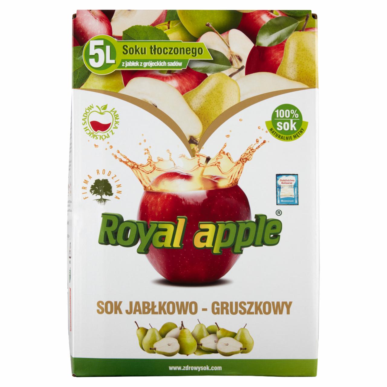 Zdjęcia - Royal apple Sok jabłkowo-gruszkowy 5 l