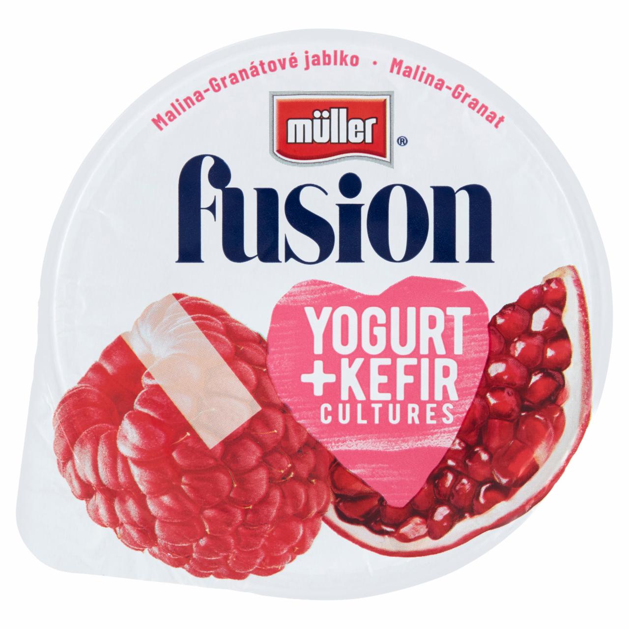 Zdjęcia - Müller Fusion Produkt mleczny fermentowany malina-granat 130 g