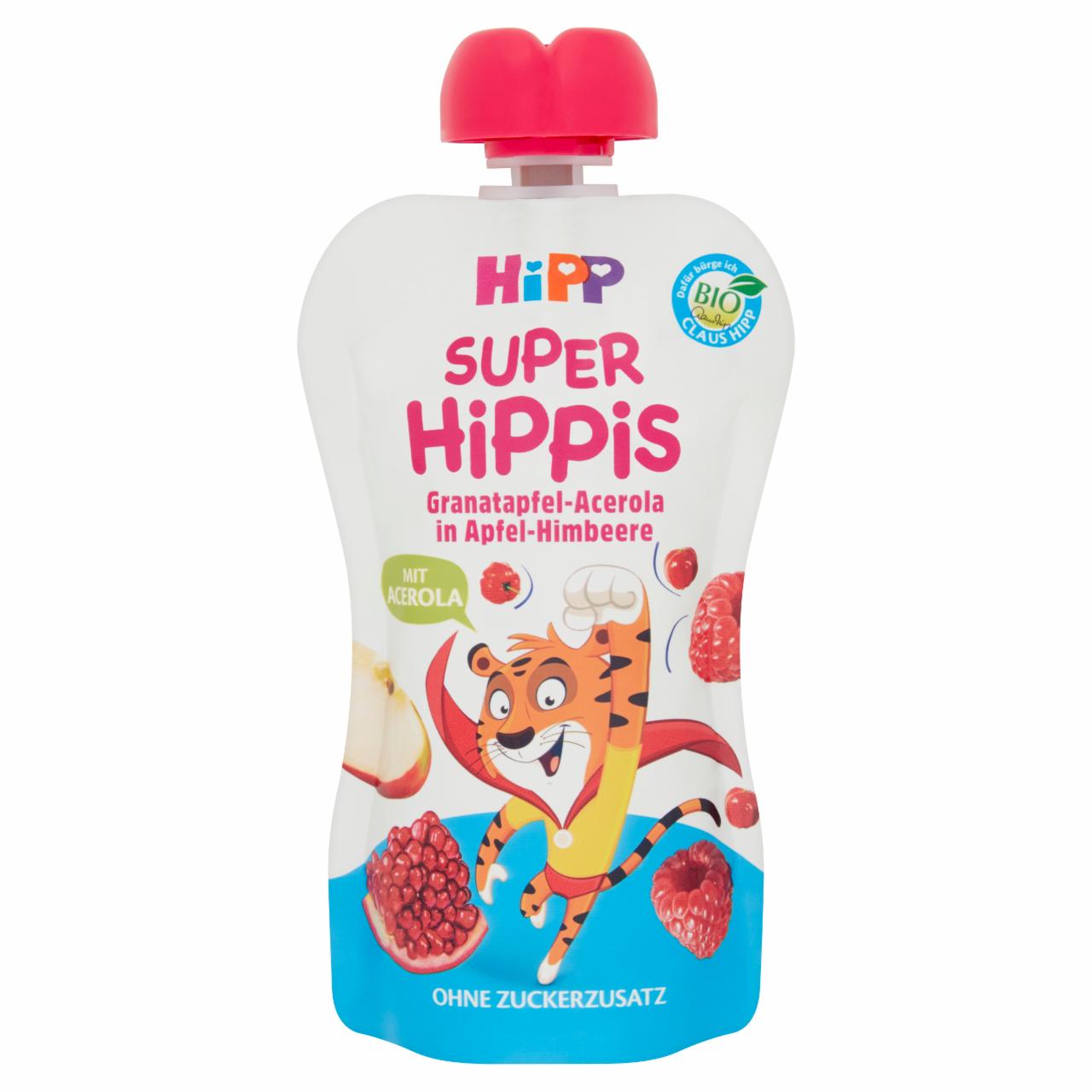 Zdjęcia - HiPP BIO Super HiPPiS Mus owocowy po 1. roku jabłka-maliny-granaty-acerola 100 g