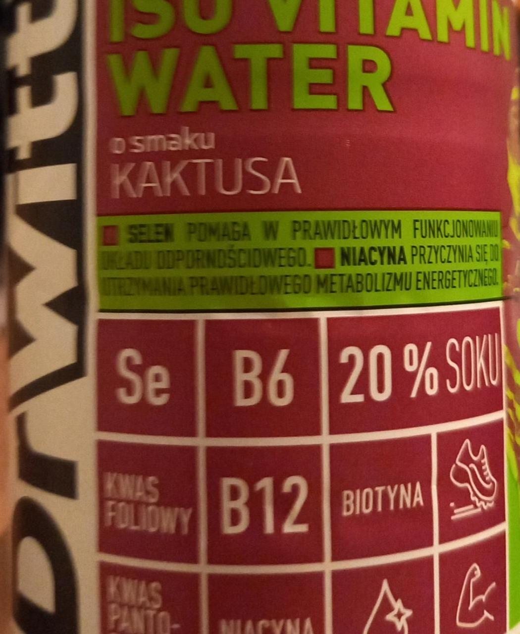Zdjęcia - DrWitt Iso Vitamin Water Izotoniczny napój o smaku kaktusa 550 ml