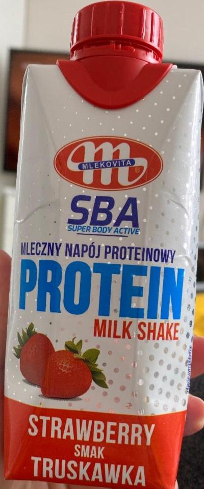 Zdjęcia - Mlekovita Super Body Active Mleczny napój proteinowy smak truskawka 350 g