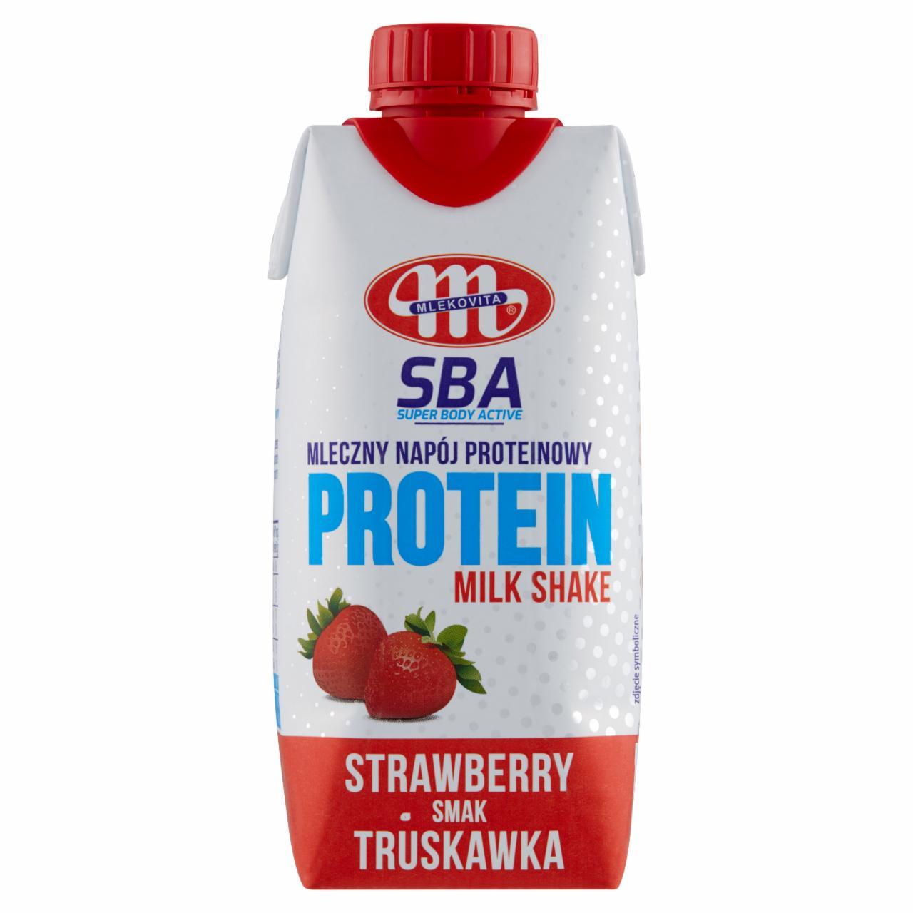 Zdjęcia - Mlekovita Super Body Active Mleczny napój proteinowy smak truskawka 350 g