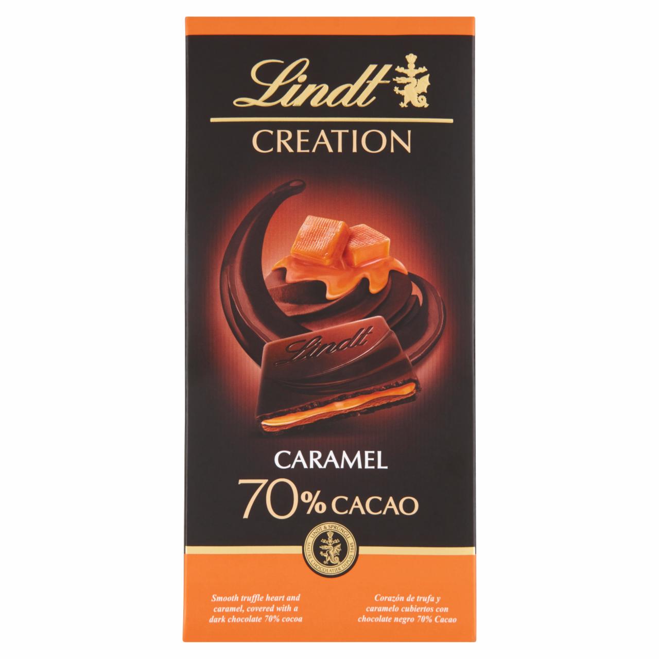 Zdjęcia - Lindt Creation 70% Cocoa Gorzka czekolada wypełniona karmelem oraz truflowym sercem 150 g