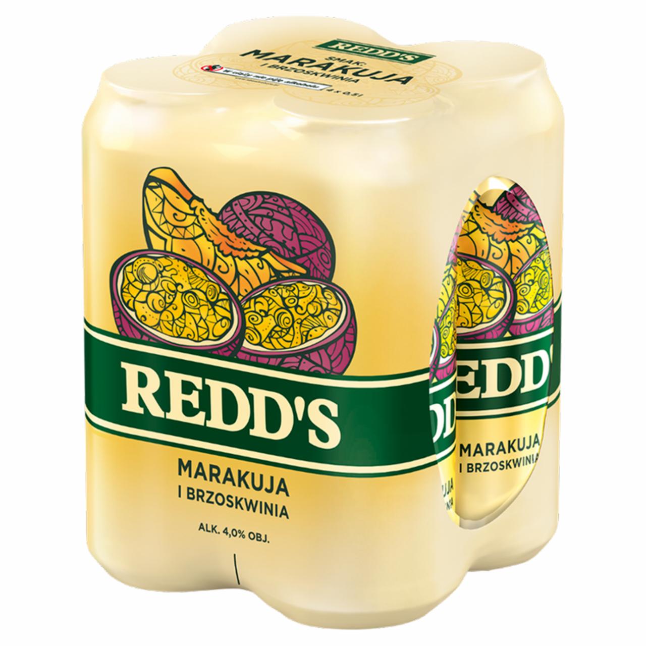 Zdjęcia - Redd's Piwo smak marakuja i brzoskwinia 4 x 0,5 l